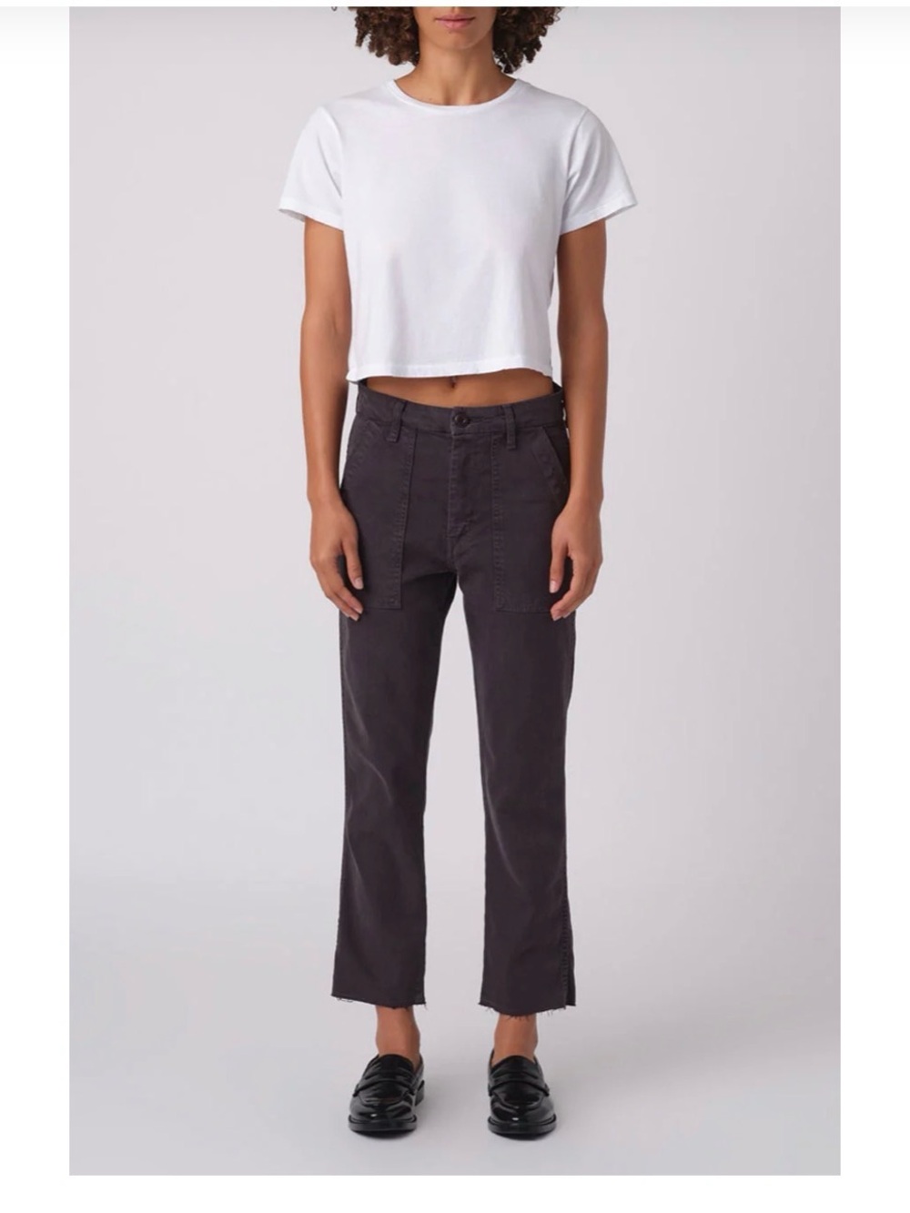 Amo Easy Army Trouser in washed black size 26